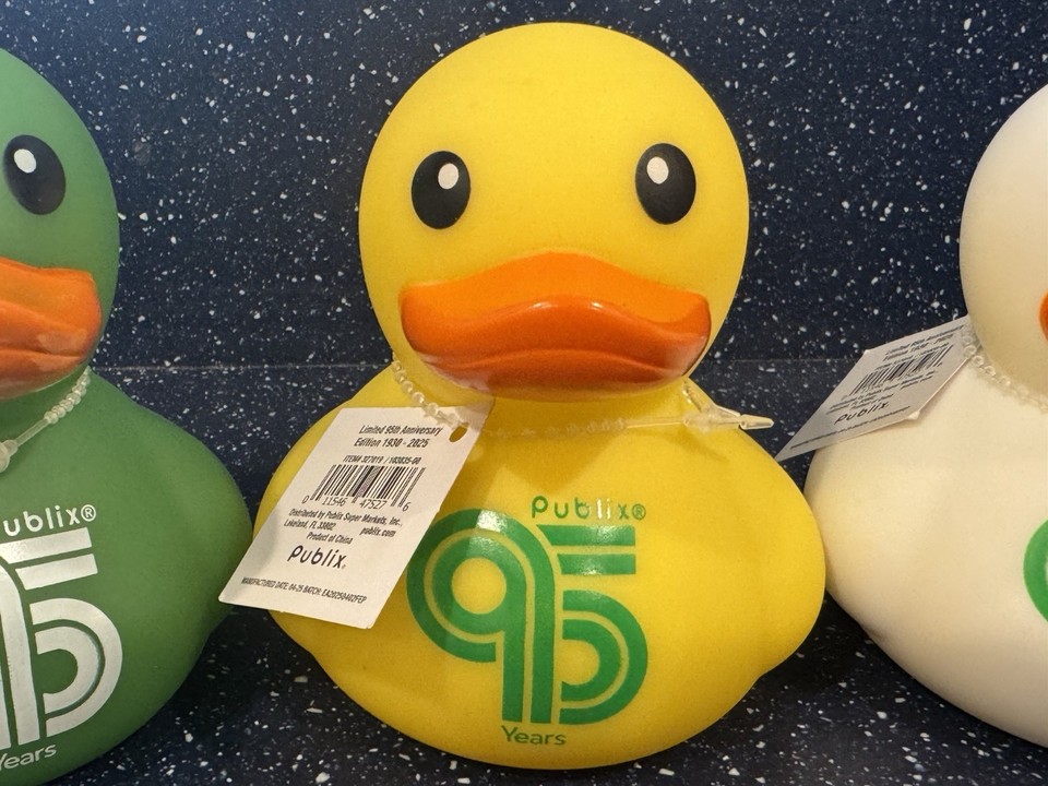 Publix 95th Anniversary Rubber Ducks. 3 Colors. Brand new. eBay