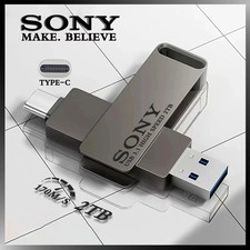 2TB Sony USB Flash Drive High Speed Type C PenDrive 1TB 512GB 256GB Metal Stick