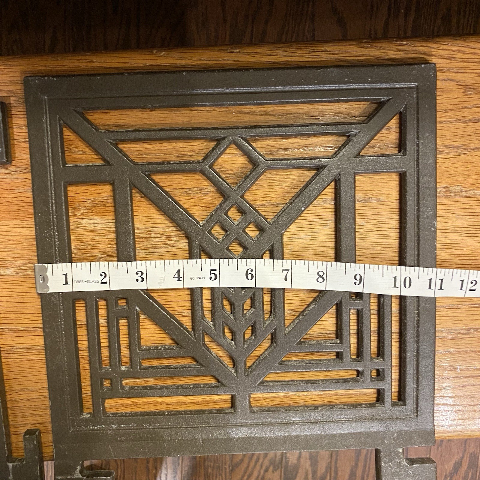 Frank Lloyd Wright Lake Geneva Hotel Design Magazine Rack Cast Iron Metal