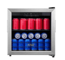 48 Can Beverage Fridge Cooler Electrical Control Adjustable Shelves Glass Door