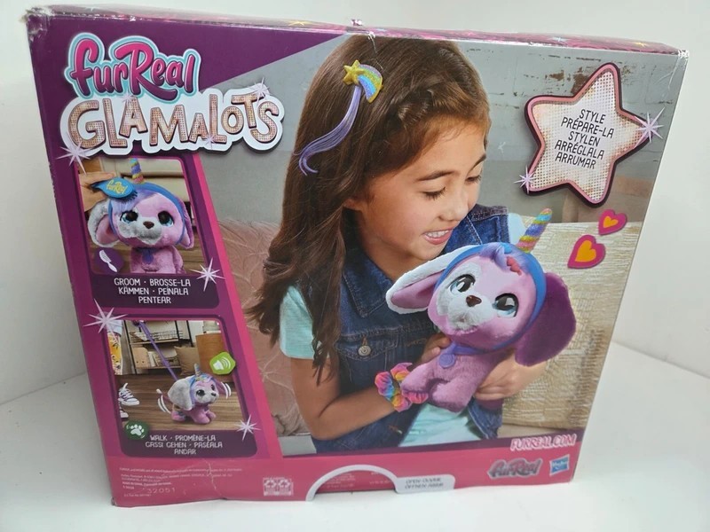 Hasbro Furreal Glamalots Interactive Pet Toy + 7 Accessories (Opened Box)