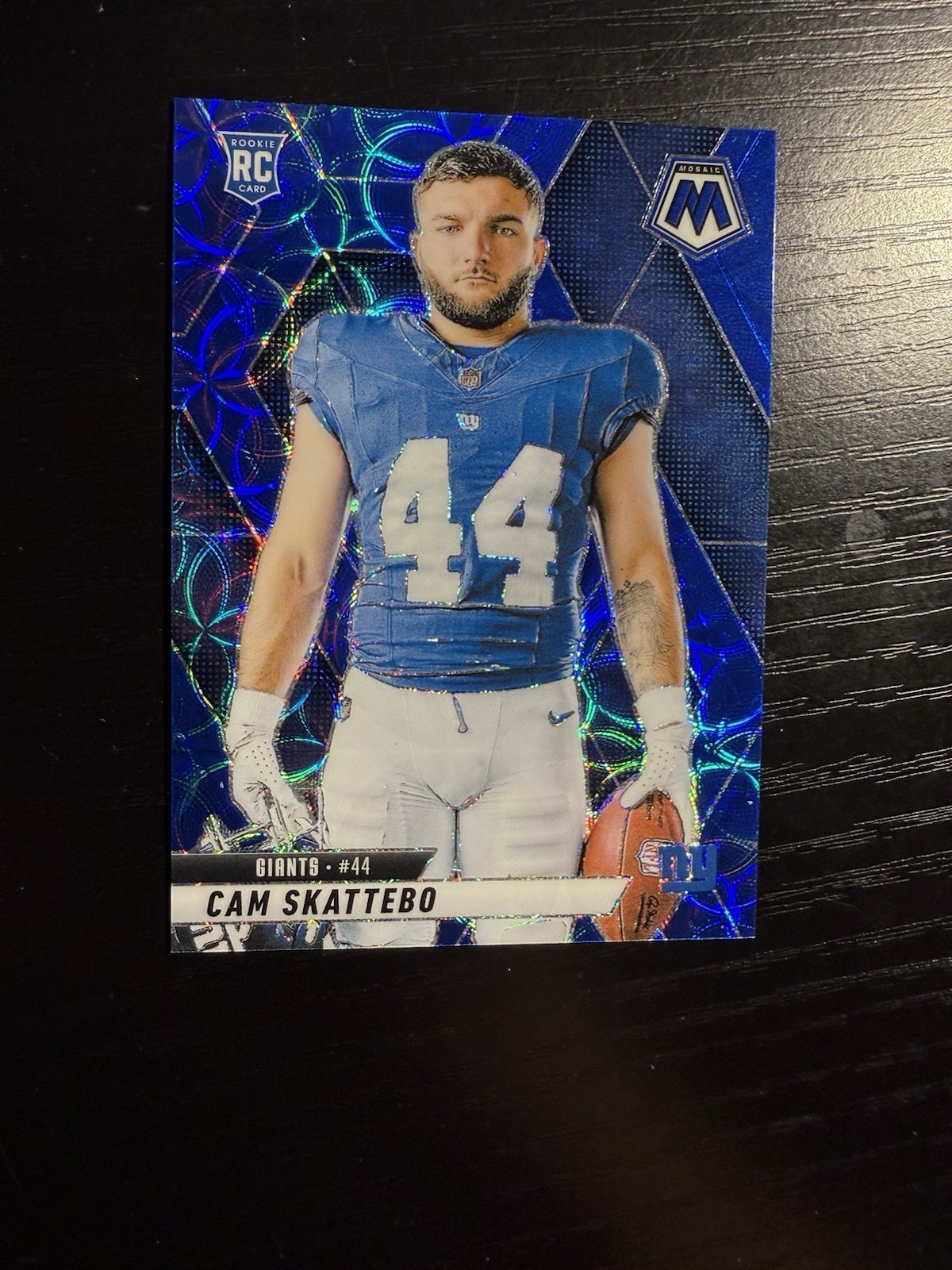 2025 Cam Skattebo Mosaic Blue Scope Prizm Variation RC #271 Giants