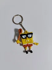 Vintage SpongeBob SquarePants Keychain Figure Moves Nick Jr Nickelodeon Viacom