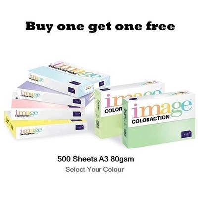 Image Coloraction Kopierpapier A3 80 g/m² & A4 160 g/m² (Buy one get one free)
