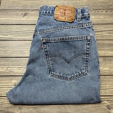 Vintage 90s Levis 550 Mens Relaxed Fit Straight Leg Blue Jeans Sz 38x32 USA Made