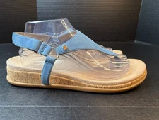 VIONIC Womens Size 10 Kirra II Blue Leather Thong Sandals *READ