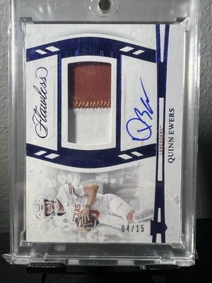 2025 Panini Flawless Collegiate Quinn Ewers RPA /15 Texas Longhorns