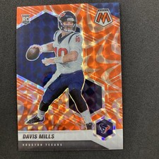 Davis Mills 2021 Panini Mosaic Reactive Orange Prizm Rookie #322 Texans