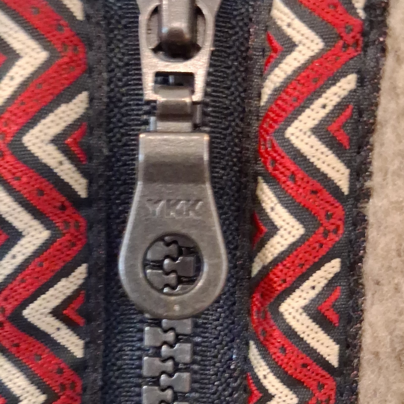 Tsunami Patterned Trim Zip Pullover Jacket Black … - image 10