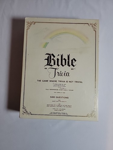 Vintage 1984 BIBLE TRIVIA Board Game 5400 Questions Cadaco