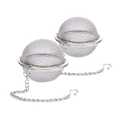 2 Pack Stainless Steel Tea Ball Infuser Extra Fine Mesh Loose Leaf Strainer