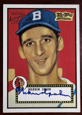 2001 Topps - Team Topps Legends Autographs Warren Spahn #TT13R (AU)