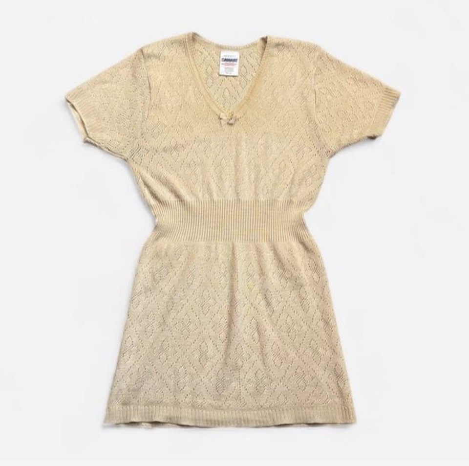 Damart Thermos Baby Doll T Shirt Womens 10 Cream Vintage UK