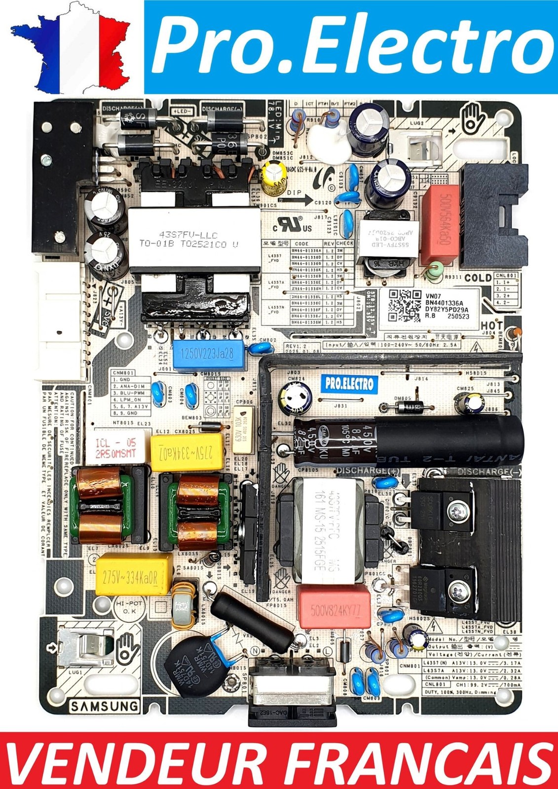 Panne de démarrage TV Samsung ? Alimentation BN44-01049A TU43U8005FU