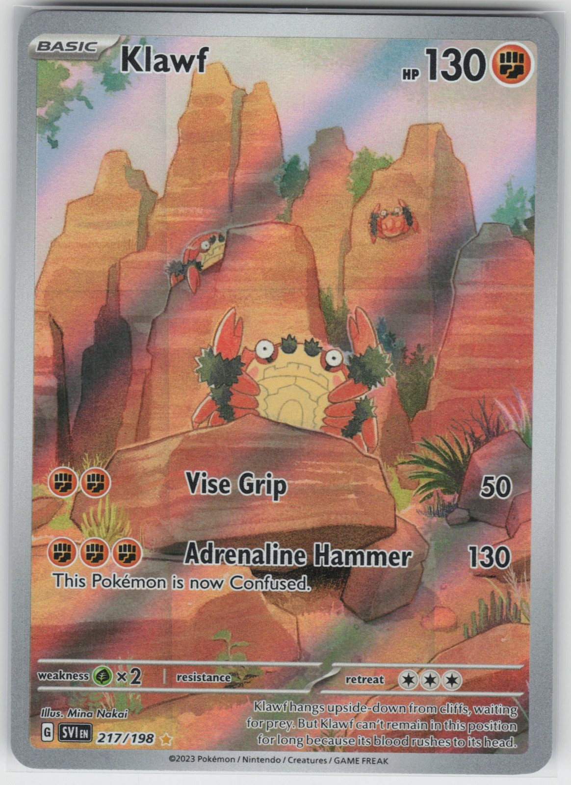 Pokemon Klawf SV01: Scarlet & Violet Base Set Illustration Rare Holo 217/198 NM