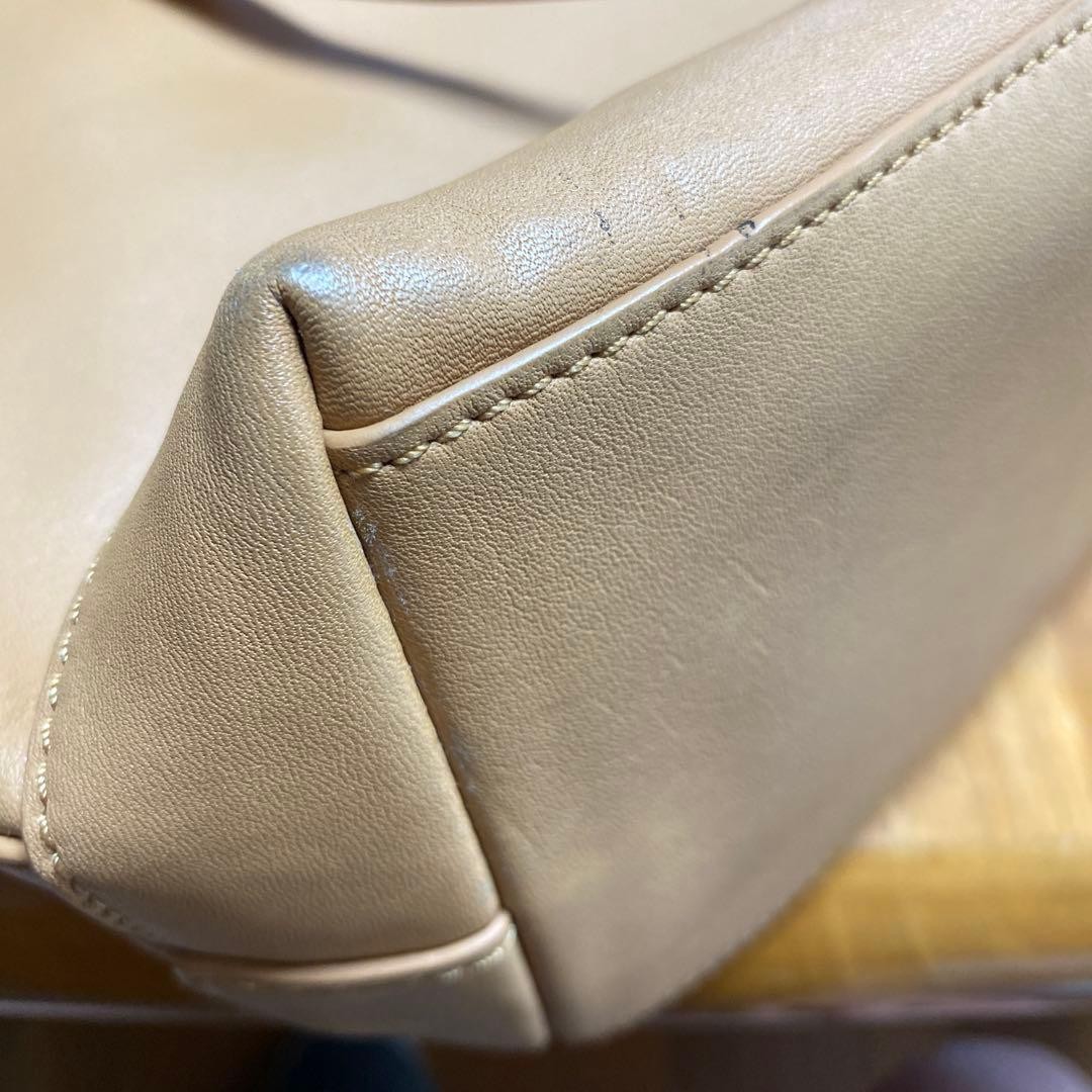 Tory Burch Tote Bag Logo Leather Beige Women's From Japan thumbnail 23