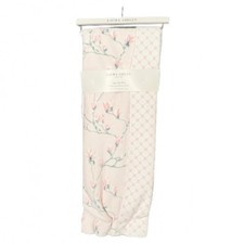 Laura Ashley Magnolia Zoe Coco Oversized Reversible Throw Blanket Pink NEW
