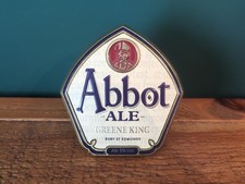 Greene King Abbot Ale Metal Beer Pump Clip Badge Pub Bar Breweriana