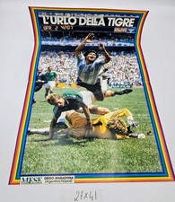 Maradona Poster Urlo Della Tigre Poster Inserto Mexico 86 Calciatori
