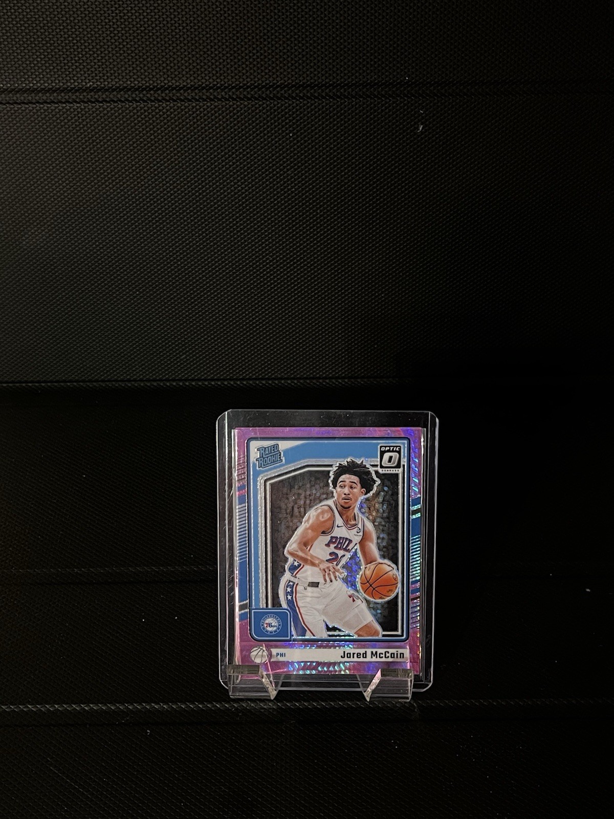 2024-25 Donruss Optic Jared McCain Rated Rookie Pink Hyper Prizm #270 76ers RC