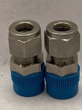 Lot of 2 Swagelok  3/8" X 5/8” Stainless SS Tube Fitting SS