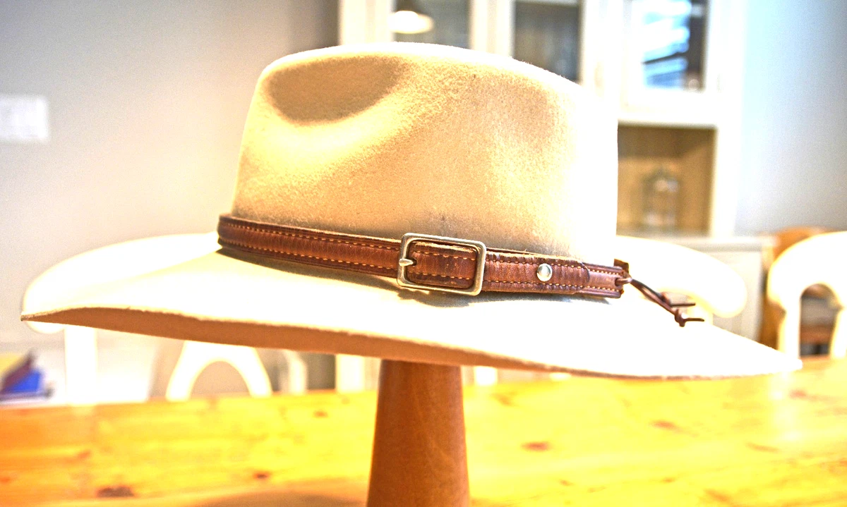 Leather Cowboy Hat Men's 7 3/4 Size for sale | eBay