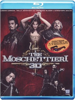 Blu-ray 3D + 2D DIE DREI MUSKETIERE Neu mit Gratis 4 Brillen