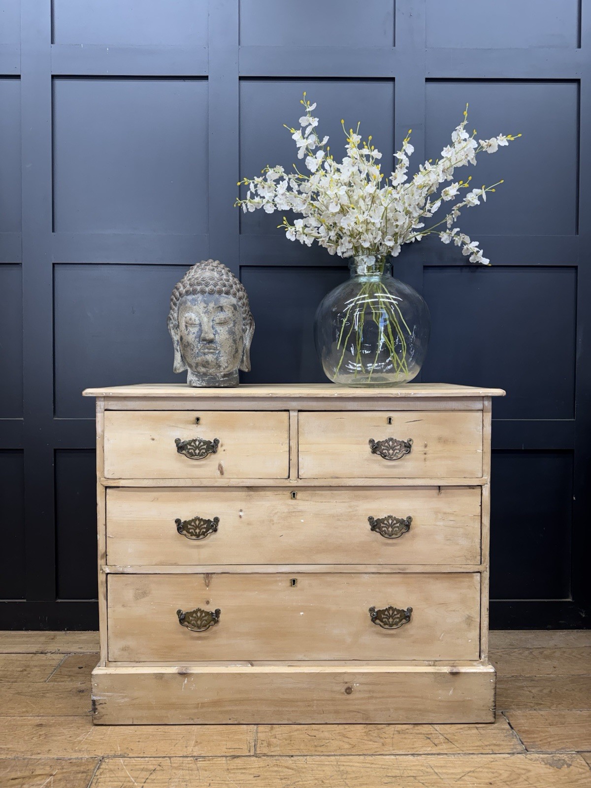 Antique Pine Chest of Drawers Bedroom Storage Rustic Victorian Pine Drawers