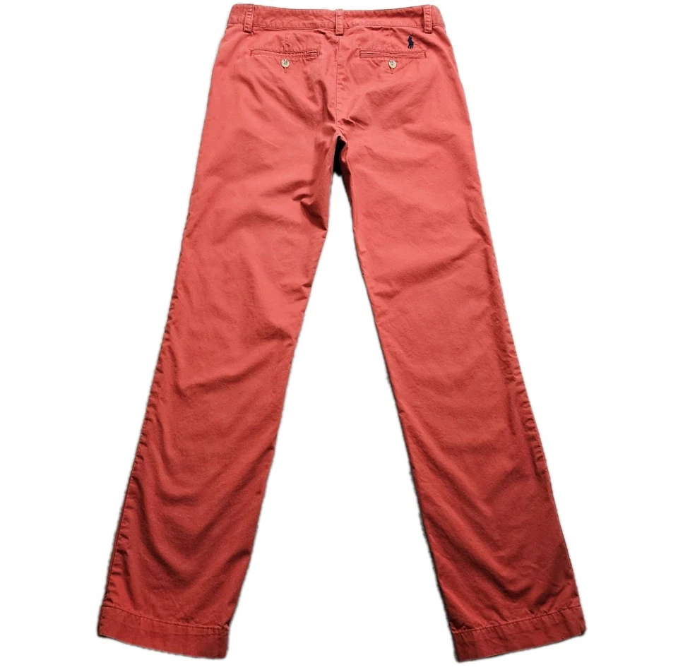 Polo Ralph Lauren Straight Twill Pants Youth Boys 18 Maroon Red Classic 30x31 - Image 2 of 4