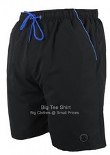 Big Mens Espionage Brendan Plain Swim Shorts Sizes 2XL 3XL 4XL 5XL 6XL 7XL 8XL