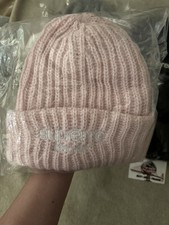 Supreme Classic Logo Chunky Ribbed Beanie - Light Pink - Brand New