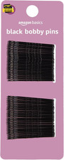 No Slip Bobby Pins, Black High Gloss, 48 Count, for Pain-Free Comfortable All-Da