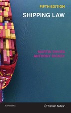 Shipping Law 5th Edition by Martin Davies Paperback Book