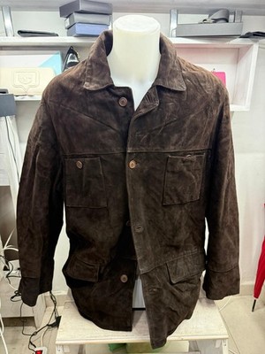 Mens Conbipel Brown Leather Jacket Jacket Size 50 cod. AM397