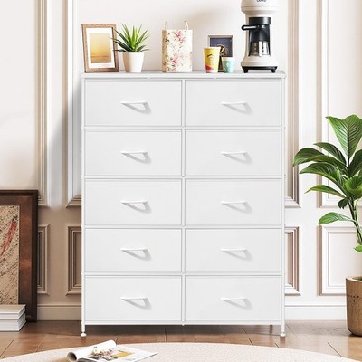 10-Drawer Dresser for Bedroom, Anti-Tip Tall Storage Organizer