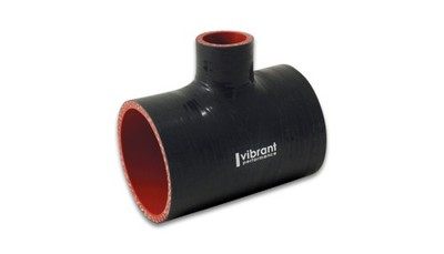 Vibrant 19687 T-Hose Coupler 2.25'' I.D. x 1'' Branch Black