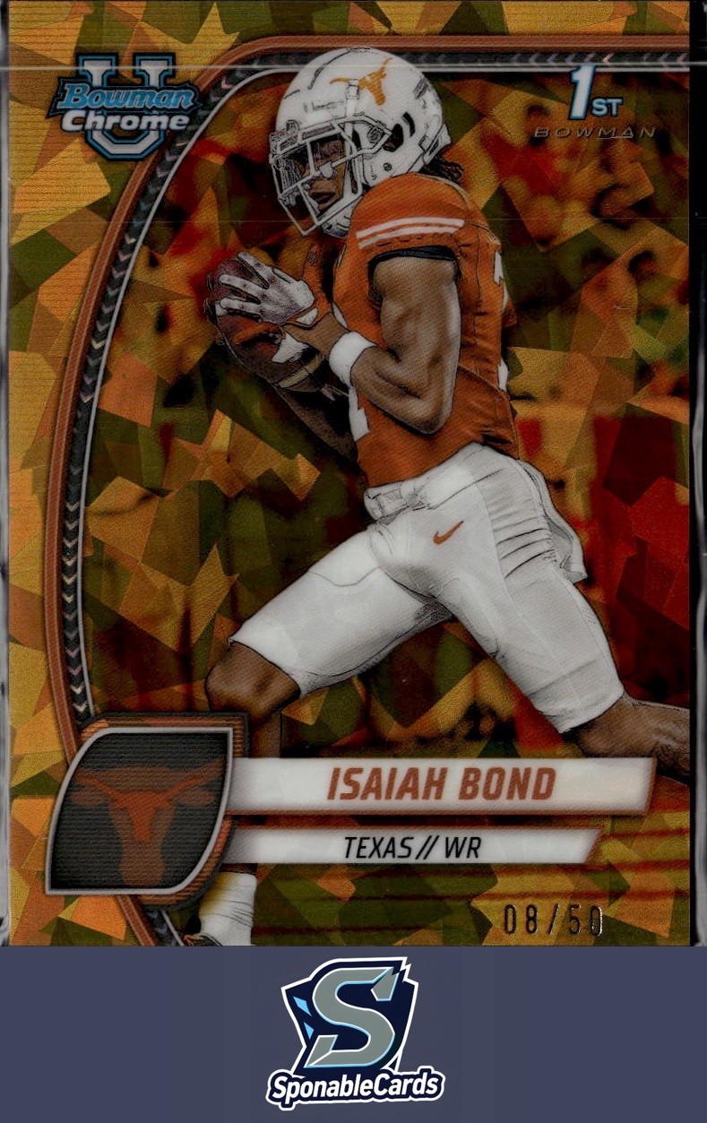2024 Bowman University Chrome Sapphire Edition #60 Isaiah Bond Gold #/50