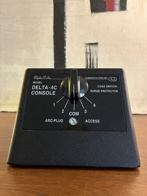 Alpha Delta 4C Console 4-Position Coax Switch Surge Protector SO-239 USA RARE