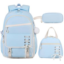 3PCS Girls Backpack for School, Kids Backpack for Girls with Lunch Bag Pencil...