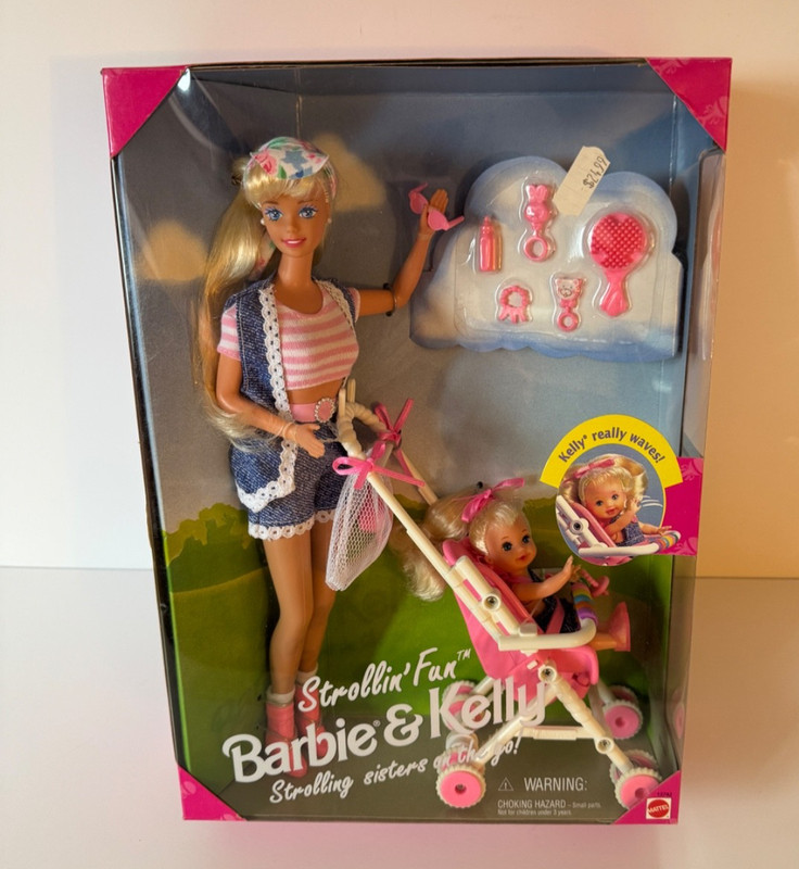 1996 ~ Strollin Fun Barbie & Kelly ~ NRF ~ #13742