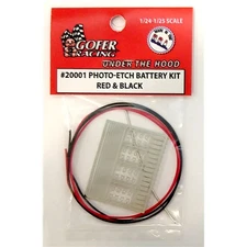 Gofer Racing 1/24 Photo-Etch Battery Kit Red & Black 20001