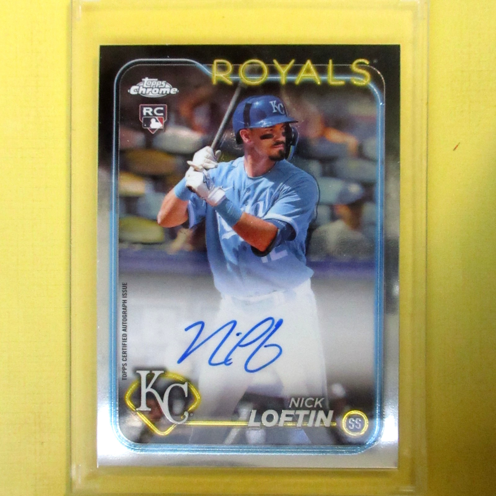 Nick Loftin 2024 Topps Chrome Rookie Autographs #RANL Kansas City Royals