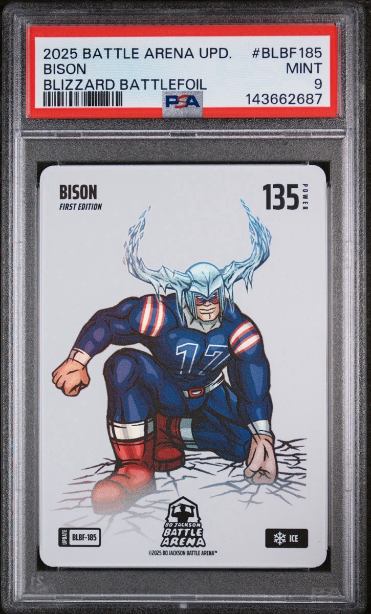 Bo Jackson Battle Arena Bison Josh Allen Blizzard Ice Foil PSA 9