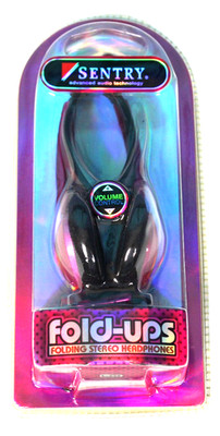 Sentry Fold-Ups Pink Folding Stereo Headphones Cd Dvd Mp3 Ipod Pc Games Phone