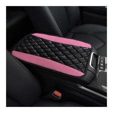 Car Center Console Cushion Pad, PU Leather Waterproof Auto Armrest Box Cover ...