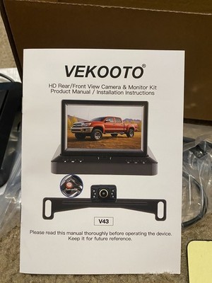 VEKOOTO V43 Backup Camera *BRAND NEW/OPEN BOX*