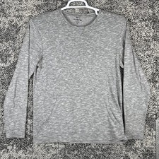 Lacoste Sleepwear Long Sleeve Shirt Mens Medium Front Pocket Gray