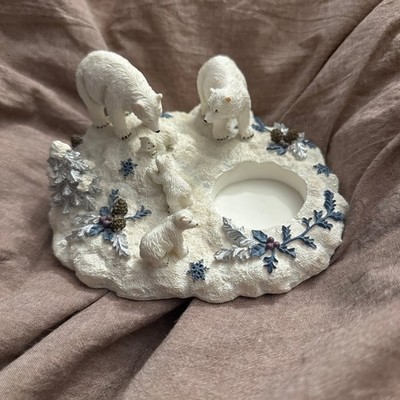 Pfaltzgraff Polar Bear Village Winter Frost T Lite 6x5x2.75