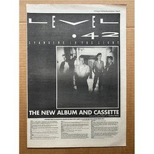 LEVEL 42 STANDING IN THE LIGHT POSTER SIZED original music press advert from 198