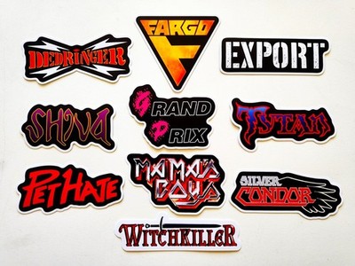 Heavy Metal Sticker Pack (10) Set 9 Pet Hate Witch Killer Shiva Grand Prix Tytan